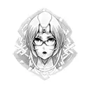 rei ayanami evangelio tattoo design idea