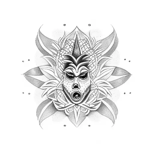Pineapple tattoo design idea