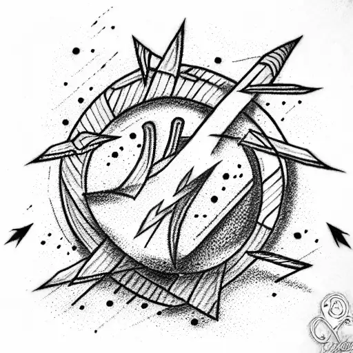 silly arrow tattoo design idea
