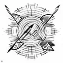 silly arrow tattoo design idea