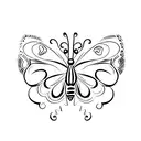 stencil butterfly  tattoo design idea