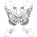 stencil butterfly  tattoo design idea
