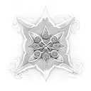 Sand Dollar with scroll work tattoo design idea