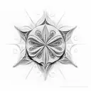 Sand Dollar with scroll work tattoo design idea