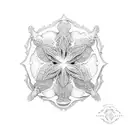 Sand Dollar with scroll work tattoo design idea