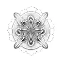 Sand Dollar with swirls tattoo design idea