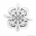 Sand Dollar with swirls tattoo design idea