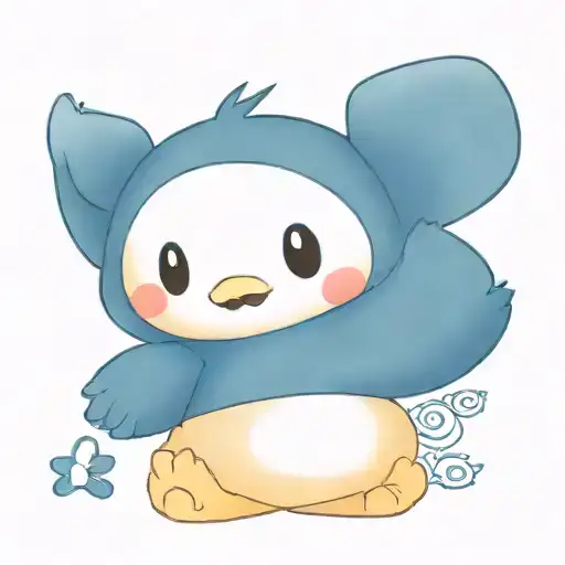 stitch holding Miffy rabbit tattoo design idea