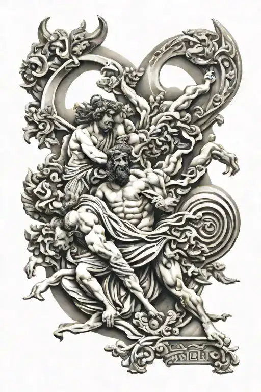Greek gods Olympus tattoo design idea