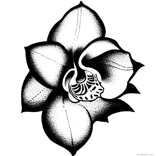 orquidea tattoo design idea