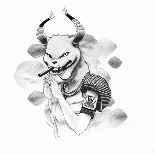 Shikamaru Nara with cigarrete tattoo design idea