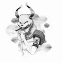 Shikamaru Nara with cigarrete tattoo design idea