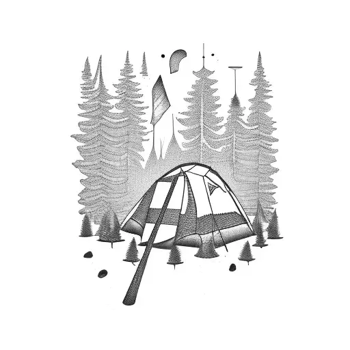 Oregon camping tattoo design idea