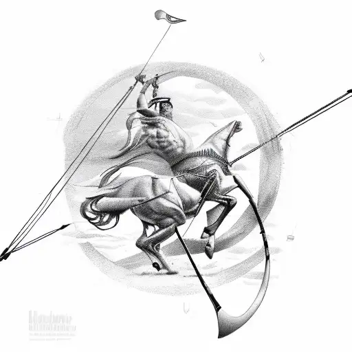 Sagittarius unique muscular archery  tattoo design idea