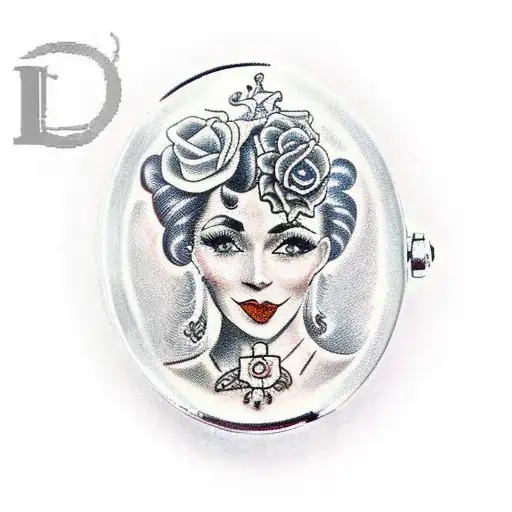 Helga Petaki in a locket  tattoo design idea