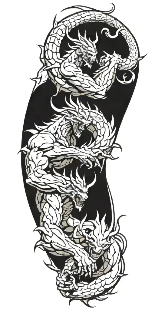 final fantasy 7 ifrit vs levathian tattoo design idea
