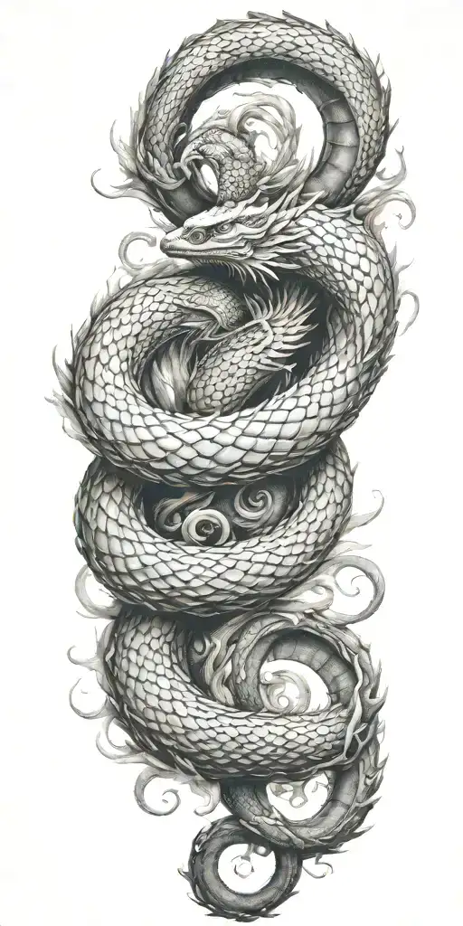 leviathan, virgo, typhoon tattoo design idea