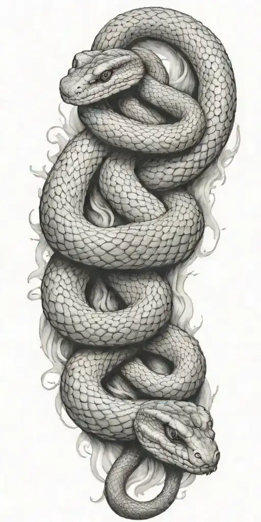 snake, virgo, typhoon tattoo design idea