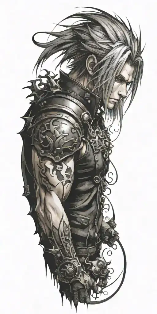 final fantasy 7 tattoo design idea
