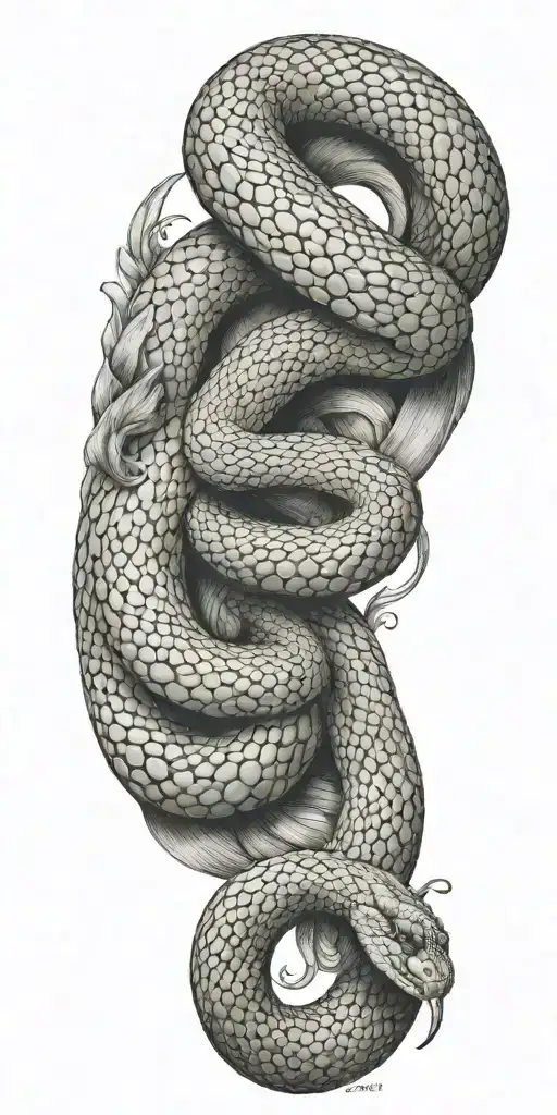 snake, virgo, tattoo design idea