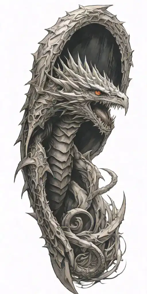 final fantasy 7 bahamut tattoo design idea