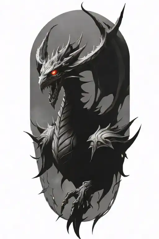 bahamut final fantasy 7 tattoo design idea