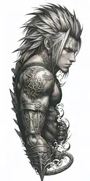 final fantasy 7 tattoo design idea