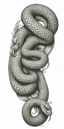 snake, virgo, tattoo design idea