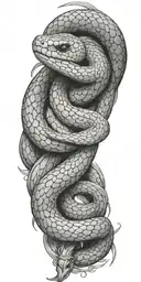 snake, virgo, tattoo design idea