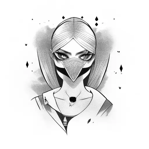 gangster girl tattoo design idea