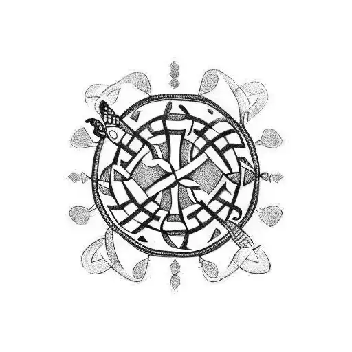 trash polka crown celtic  tattoo design idea