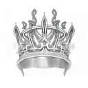 kings crown broken celtic tattoo design idea