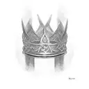 kings crown broken celtic tattoo design idea