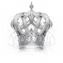 kings crown broken celtic tattoo design idea