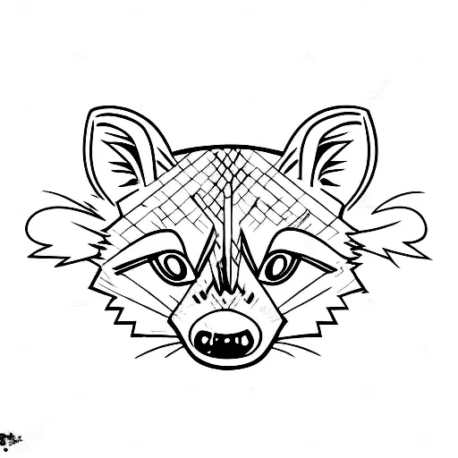 raccoon smoking a joint tattoo design idea