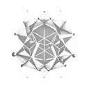 A geometric design incorporating the serotonin molecule and the octagon shape tattoo design idea