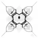 A geometric design incorporating the serotonin molecule and the octagon shape tattoo design idea