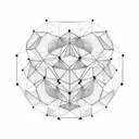 A geometric design incorporating the serotonin molecule and the octagon shape tattoo design idea