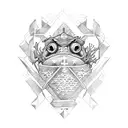 A stylized Christian fish symbol incorporating elements of autism awareness tattoo design idea