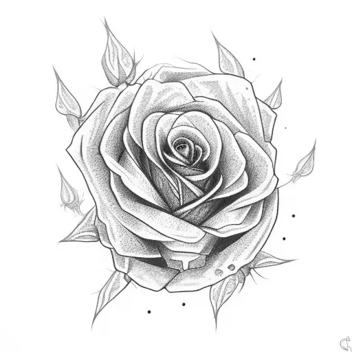 dead rose  tattoo design idea