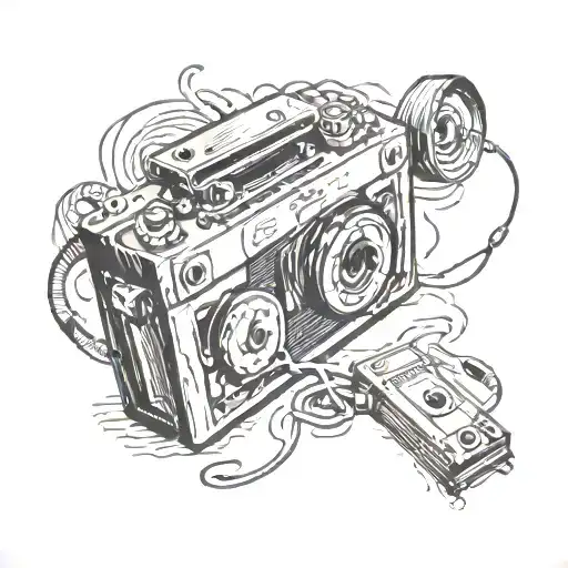 vhs tape tattoo design idea