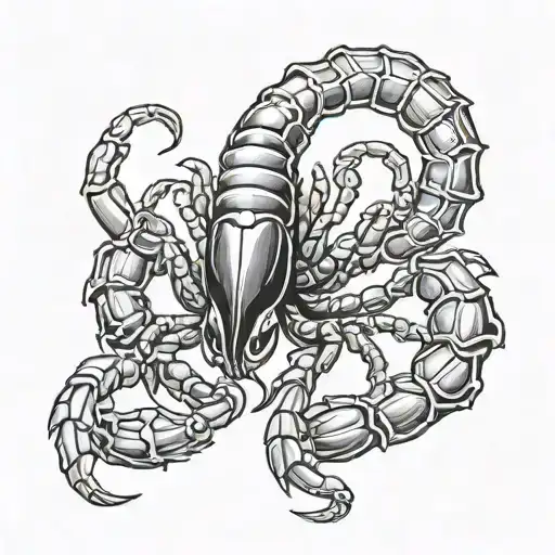 Scorpion mixed 22  tattoo design idea