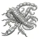 Scorpion mixed 22  tattoo design idea