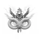 thunderbolt tattoo design idea