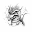 thunderbolt tattoo design idea