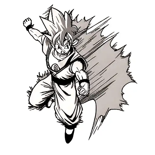 Goku vs Saitama  tattoo design idea