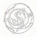 triskel bdsm with inital tattoo design idea