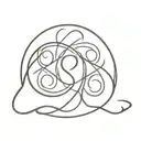 triskel bdsm with inital tattoo design idea