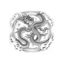 Dragon, Koi Fish, yin and yang tattoo design idea