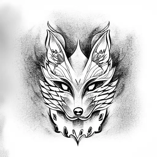 Kitsune Mask tattoo design idea